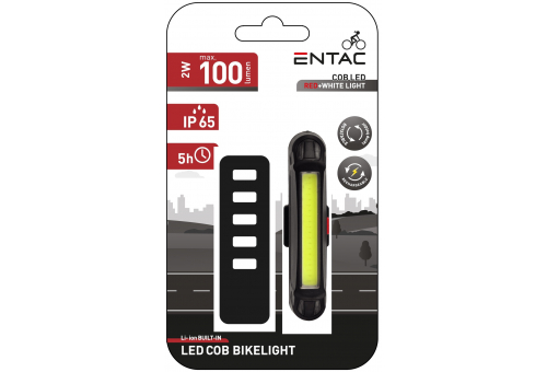 Entac Bikelight Plastic White-Red Rechargeable