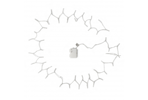 Entac Christmas IP44 48 LED Light with Timer NW 4m (3AA)