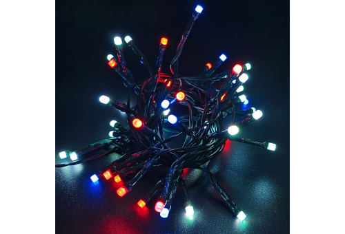 Entac Christmas IP44 50 LED String RGB 5,4m with Solar Spike with IR Remote Controller