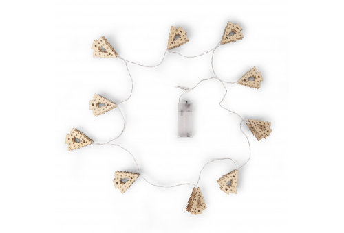 Christmas Indoor Wood Christmas tree 10LED WW 1,65m (2AA excl.)