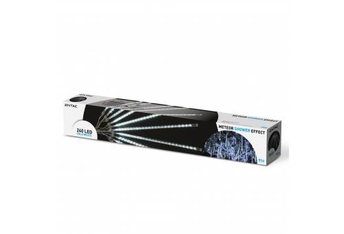 Karácsonyi IP44 240 LED Műanyag Meteoreső 300mm CW 3m