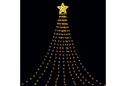 Entac Christmas Tree Curtain Light WW IP44 300 Micro LED 10x2.9m with 8F