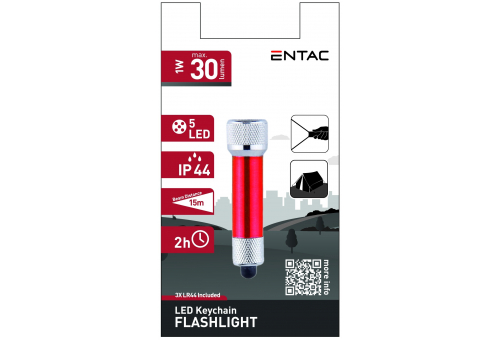 Flashlight 5LED Keychain Red