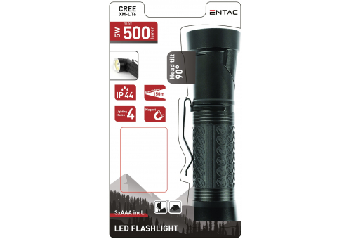 Taschenlampe 90° 5W T6 Alu 3xAAA inkl.