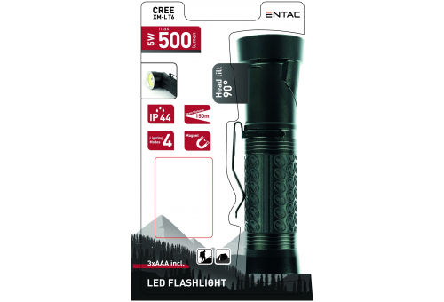 Flashlight 90° 5W T6 Alu 3xAAA