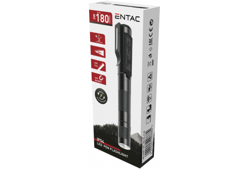 Entac Flashlight Rechargeable Pen Light with Clip and Magnet