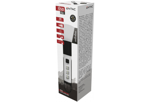 Entac Flashlight Rechargeable, Zoomable, with Detachable Lampshade