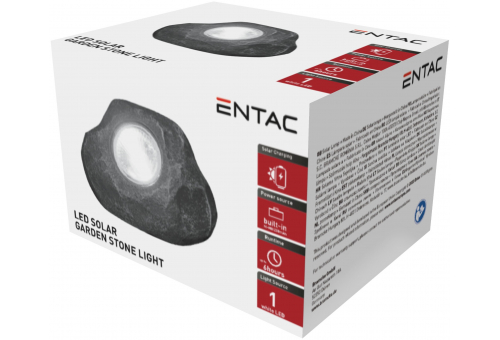 Garden Solar Lamp Stone Plastic 1 LED
