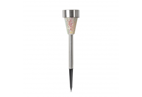 Garden Solar Lamp 40cm Stainless Steel with Mosaic Glass 1 LED 12/showbox