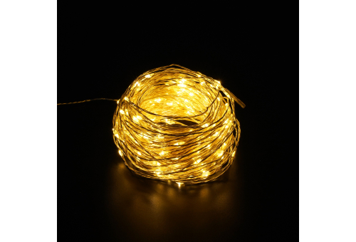 Entac Kerti Szolár Fényfüzér, 9.9m +3m 100db WW LED