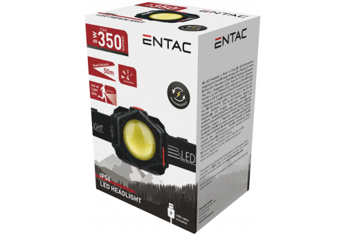 Entac Flashlight Rechargeable Multifunctional Headlamp