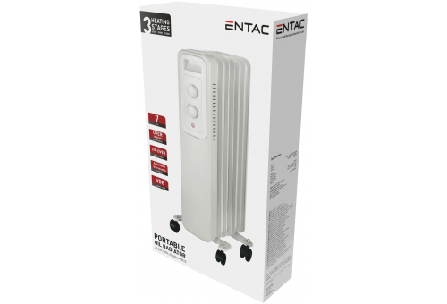 Entac Oil Heater 7 Fins 1500W White