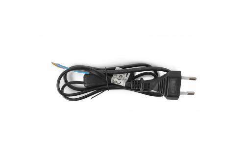 Entac Rewireable Cable 2G0.75 100cm with on/off switch, Black