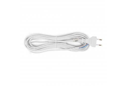 Entac Rewireable Cable 2G0.75 5m with on/off switch, White