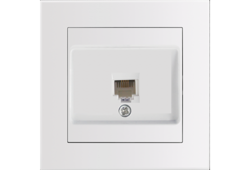 Arnold Recessed wall Phone socket White