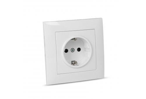 Arnold Recessed wall socket earthed White