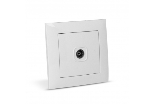 Arnold Recessed wall TV socket End type White