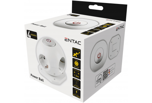 Power Ball 4 Sockets with Switch 1.5m 3G1.5