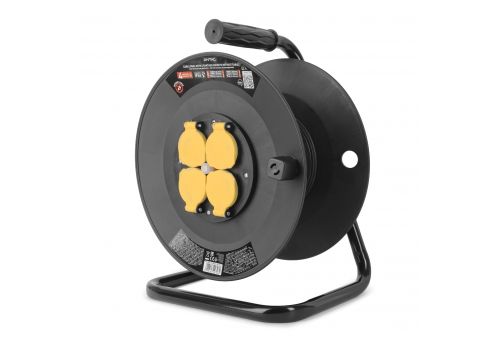 Entac Socket Cable Reel 4 Sockets IP44, Without cable max. 50m