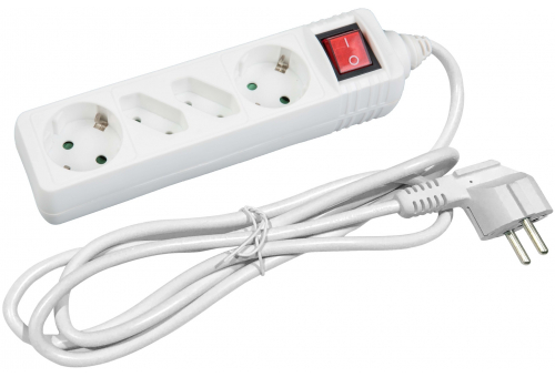 Socket Extension Cord M1 With Switch 4 Sockets 2x16A 2x2.5A
