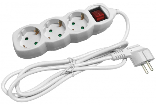 Socket Extension Cord 3 Sockets With Switch 3m 3G1.5