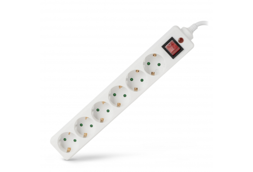 Socket Extension Cord S1SP 6 Sockets With Switch 1.8m 3G1.5 with Surge Protection
