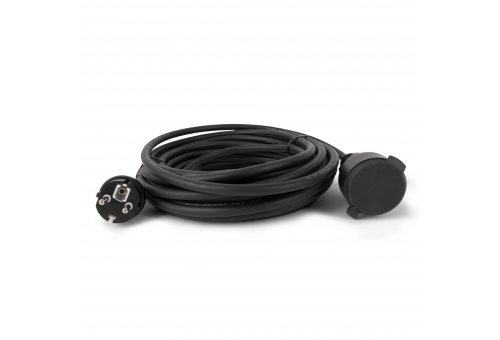 Entac French Type, IP44 Single Socket extension Cord, 3G1.5, 10m, Black