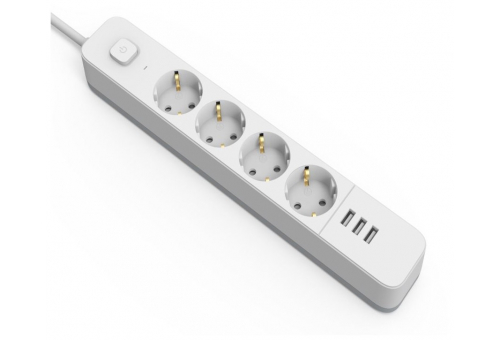 Socket Extension Cord D2 4 Sockets with Switch 3xUSB A