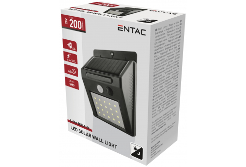 Entac Napelemes Műanyag Lámpa 2W SMD *Sérült csomagolás*