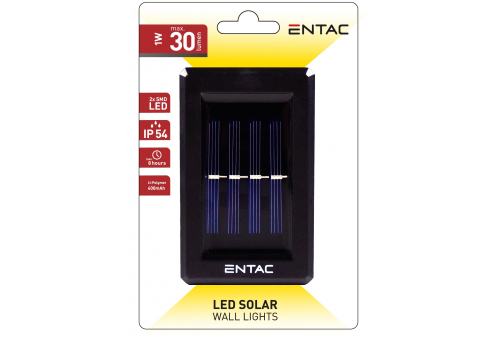 Entac Solar Plastic Wall Lamp 1W 2 way light WW